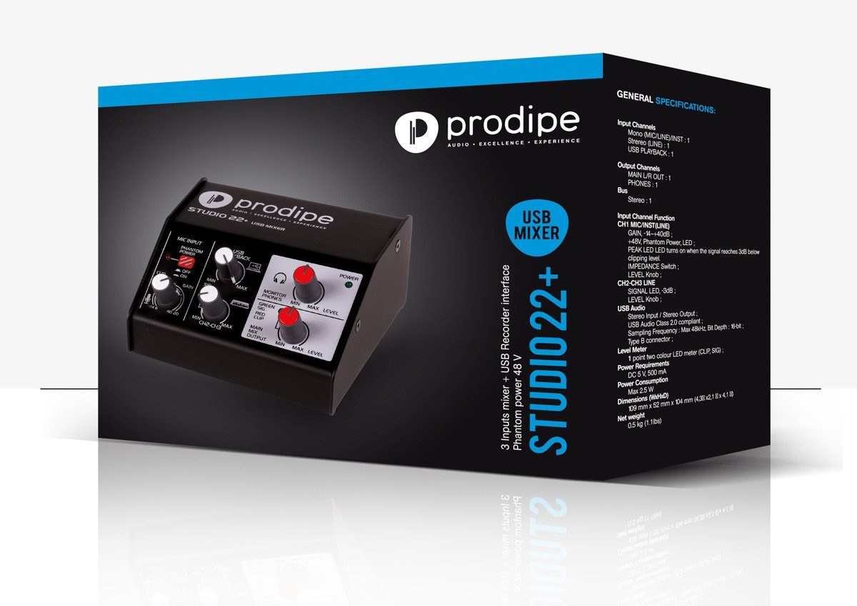 Prodipe Studio22+ - interfejs audio USB
