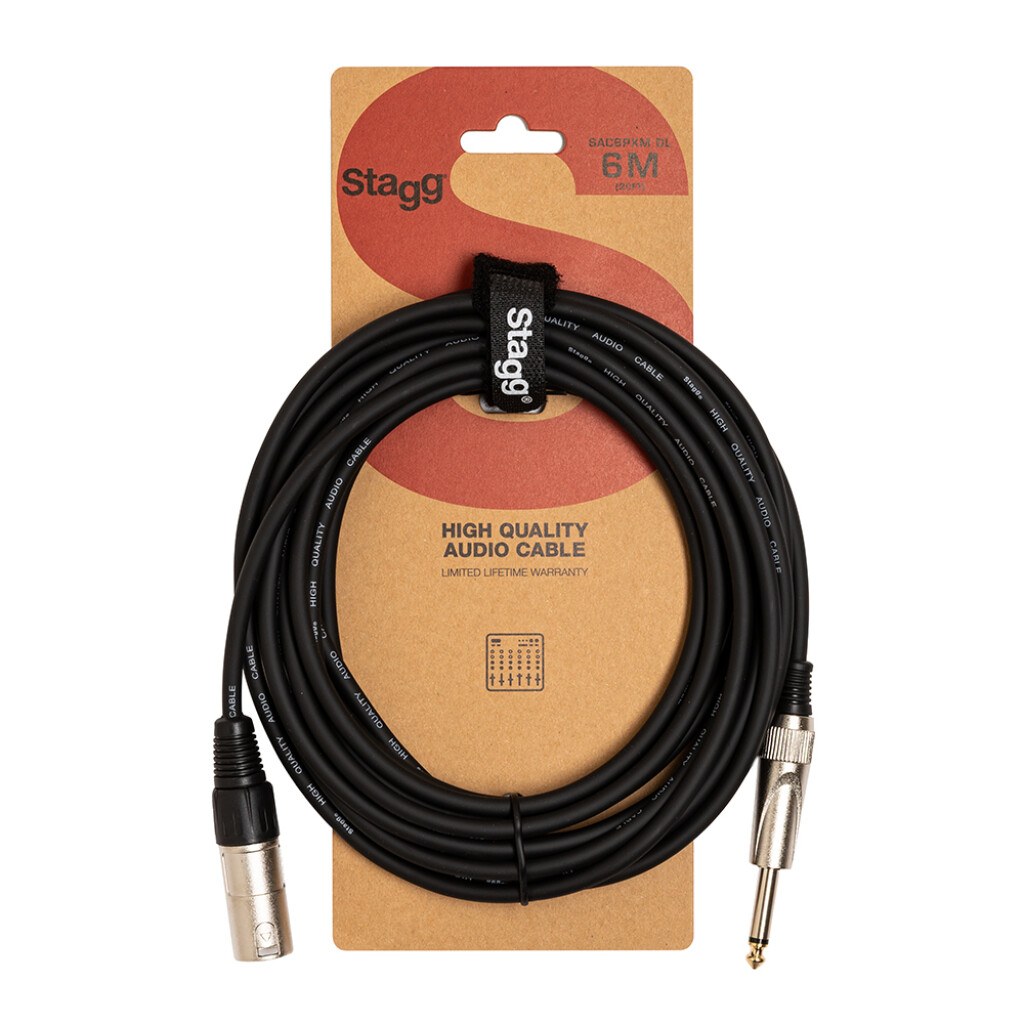Stagg SAC6PXM DL - kabel audio, 6 m, czarny