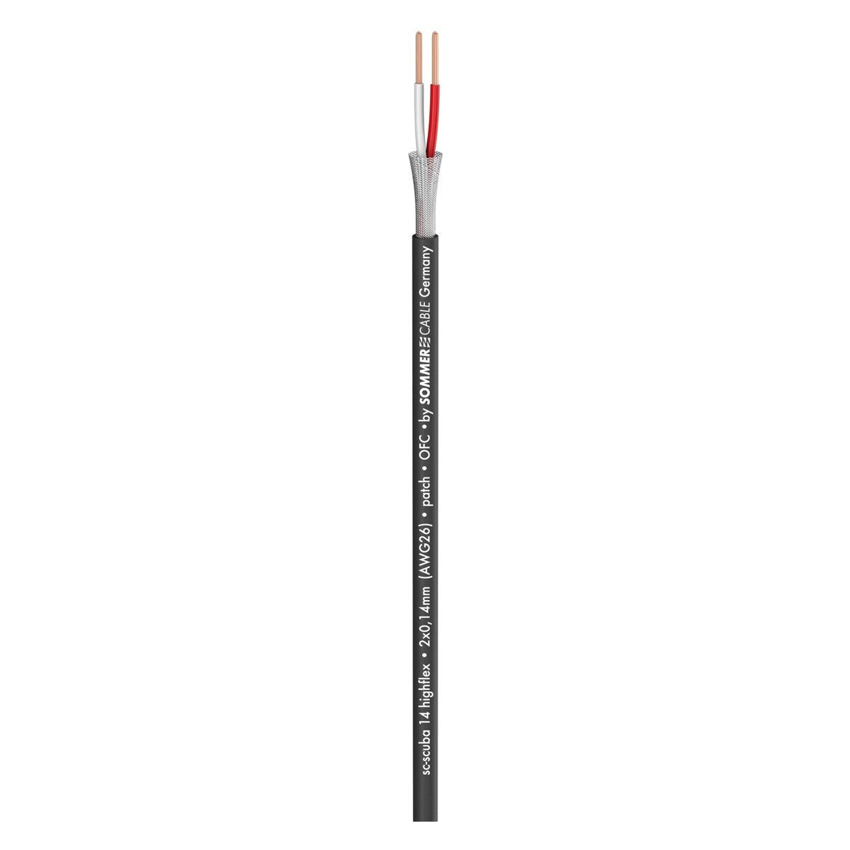 Sommer Cable SC-Scuba 14 200-0311 - kabel mikrofonowy i patch 2 × 0,14 mm², czarny, szpula 100 m