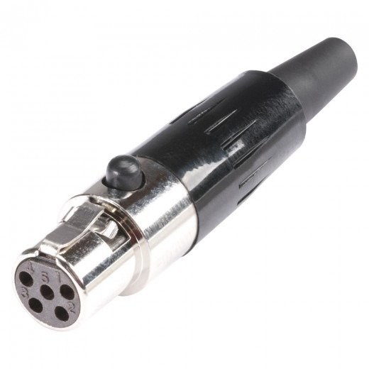 HICON HI-XMCF5 - gniazdo kablowe mini XLR, 5 styków