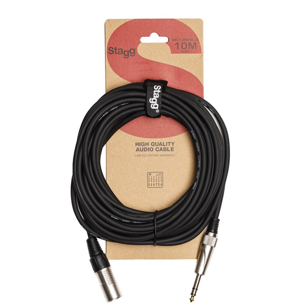 Stagg SAC10PSXM DL - kabel audio, 10 m, czarny