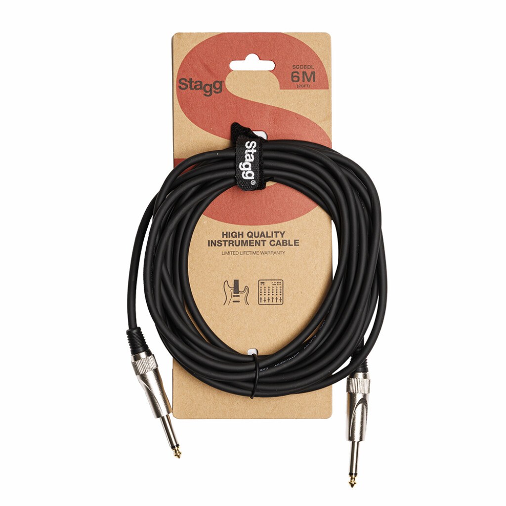 Stagg SGC6DL - kabel instrumentowy, 6 m, czarny