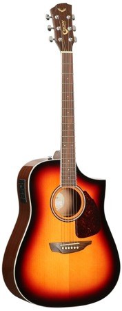 Samick SGW S-350D/3TS - gitara elektroakustyczna dreadnought, trójkolorowy sunburst