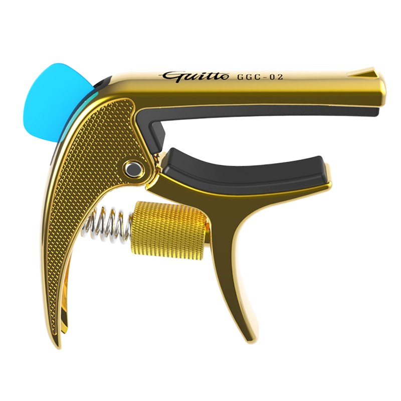 Guitto GGC-02 GD Revolver - kapodaster z regulacją docisku, złoty