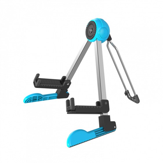Guitto GGS-03 BL - składany statyw gitarowy Robot, niebieski