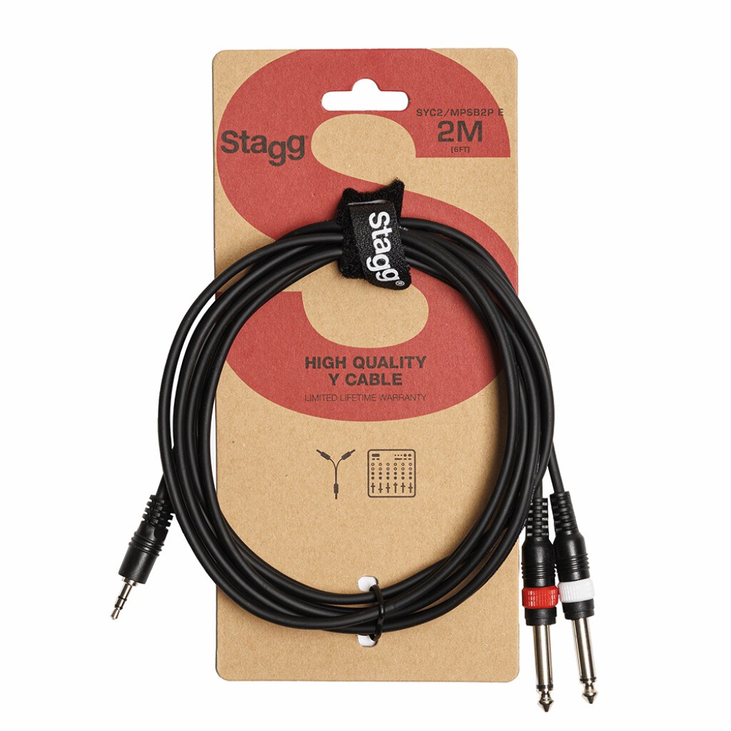 Stagg SYC2/MPSB2P E - kabel Y mini jack - 2 jack, 2 m