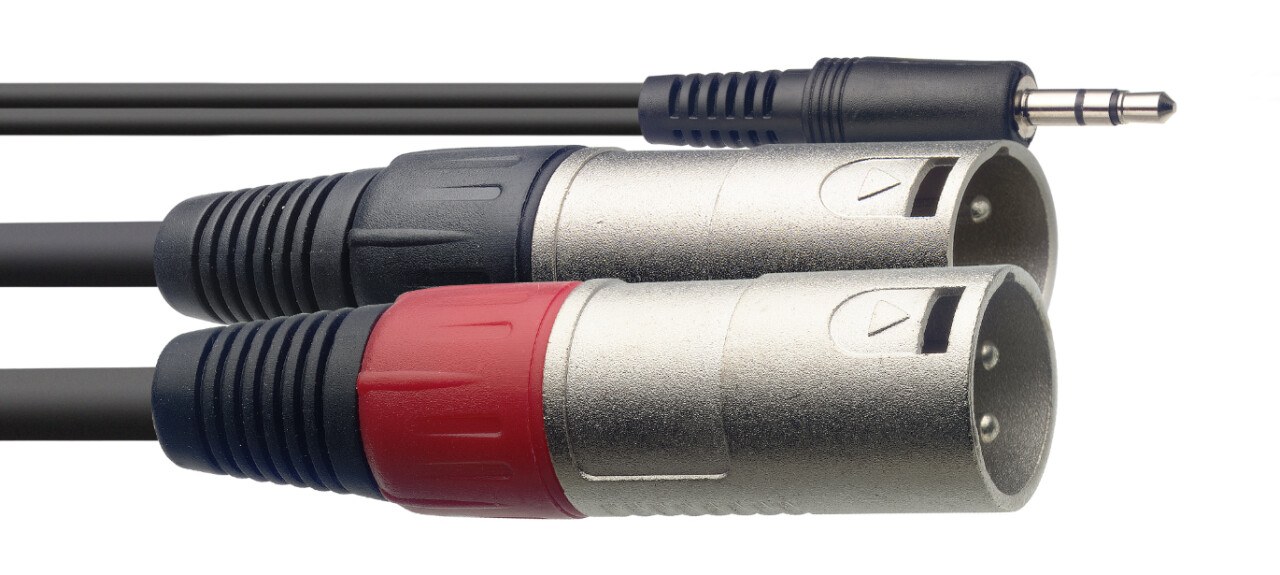 Stagg SYC2/MPSB2XM - kabel Y mini jack stereo / 2 XLR męskie, 2 m