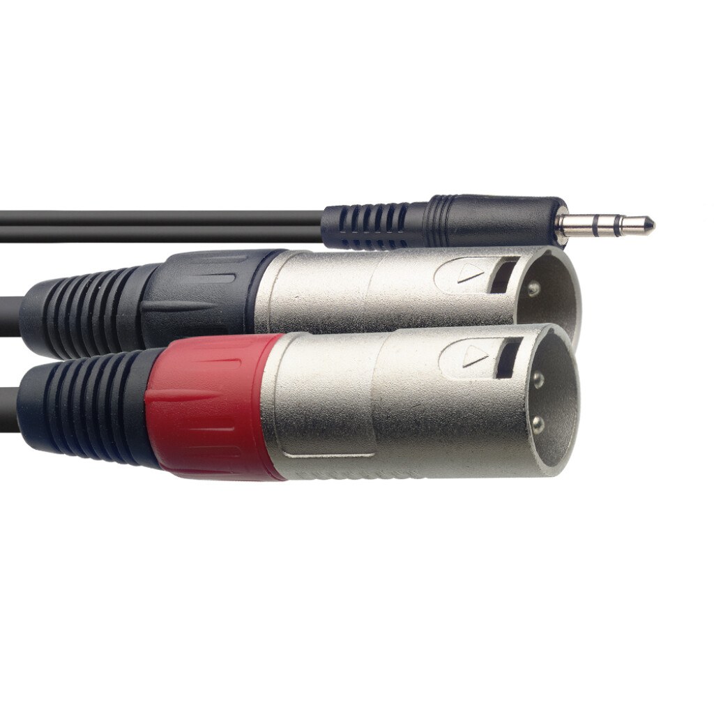 Stagg SYC2/MPSB2XM - kabel Y mini jack stereo / 2 XLR męskie, 2 m