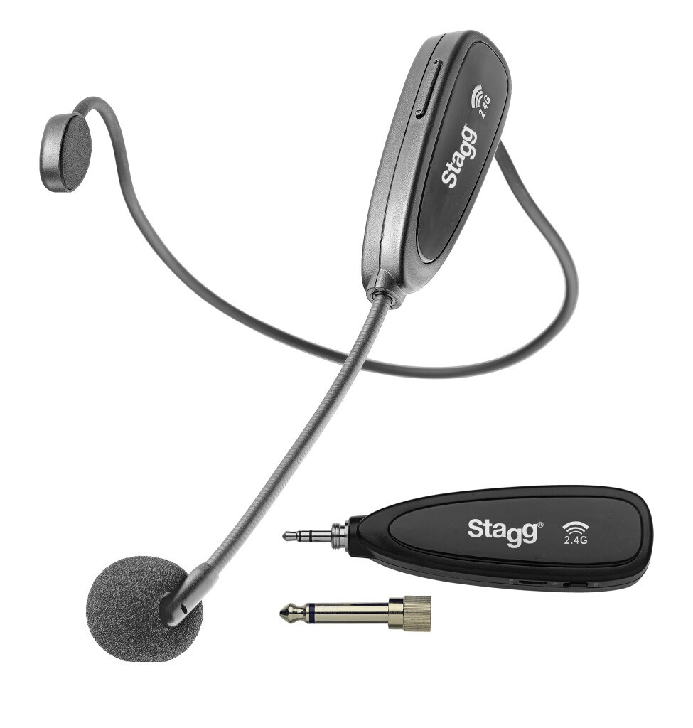 Stagg SUW 12H-BK - nagłowny system mikrofonowy 2,4 GHz, czarny