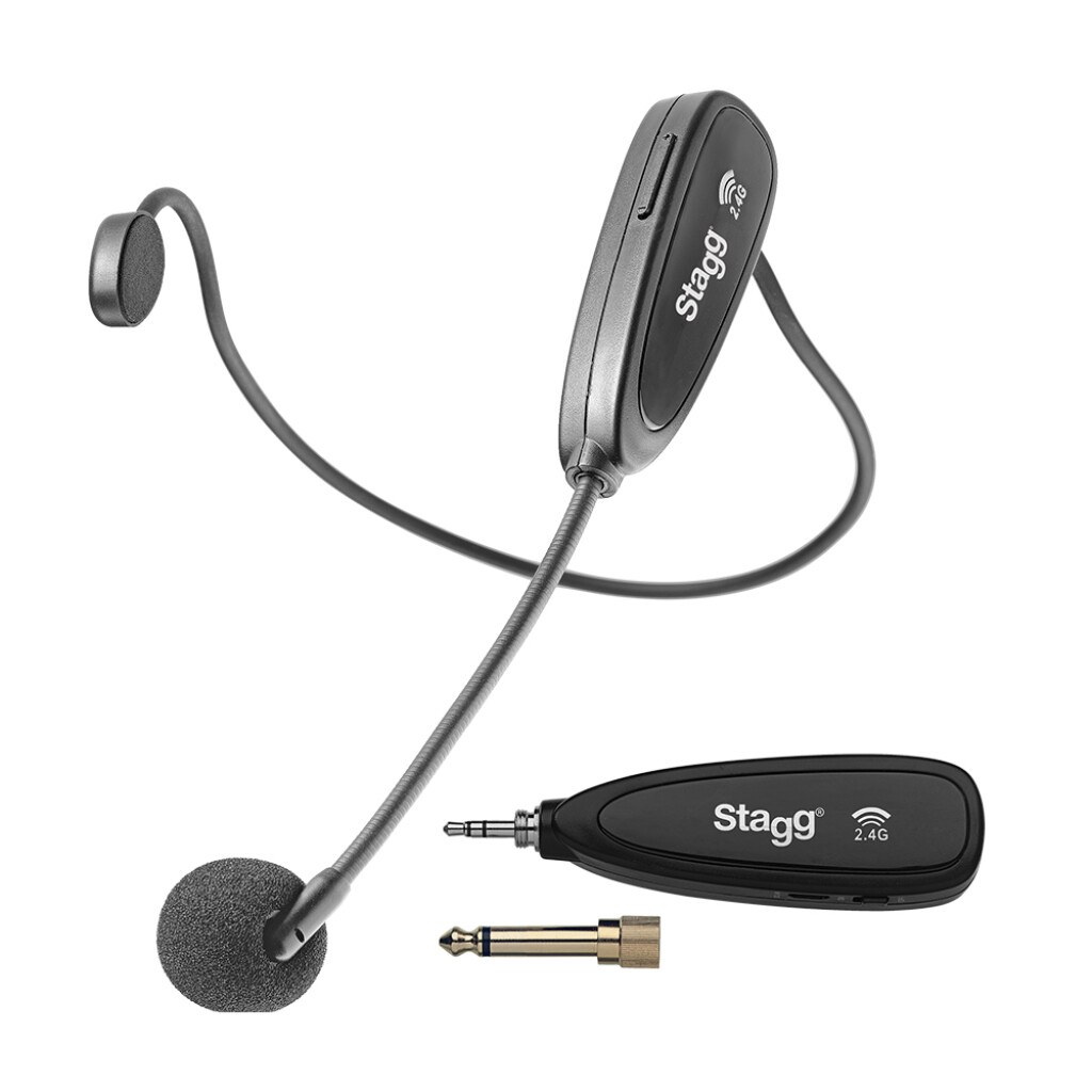 Stagg SUW 12H-BK - nagłowny system mikrofonowy 2,4 GHz, czarny