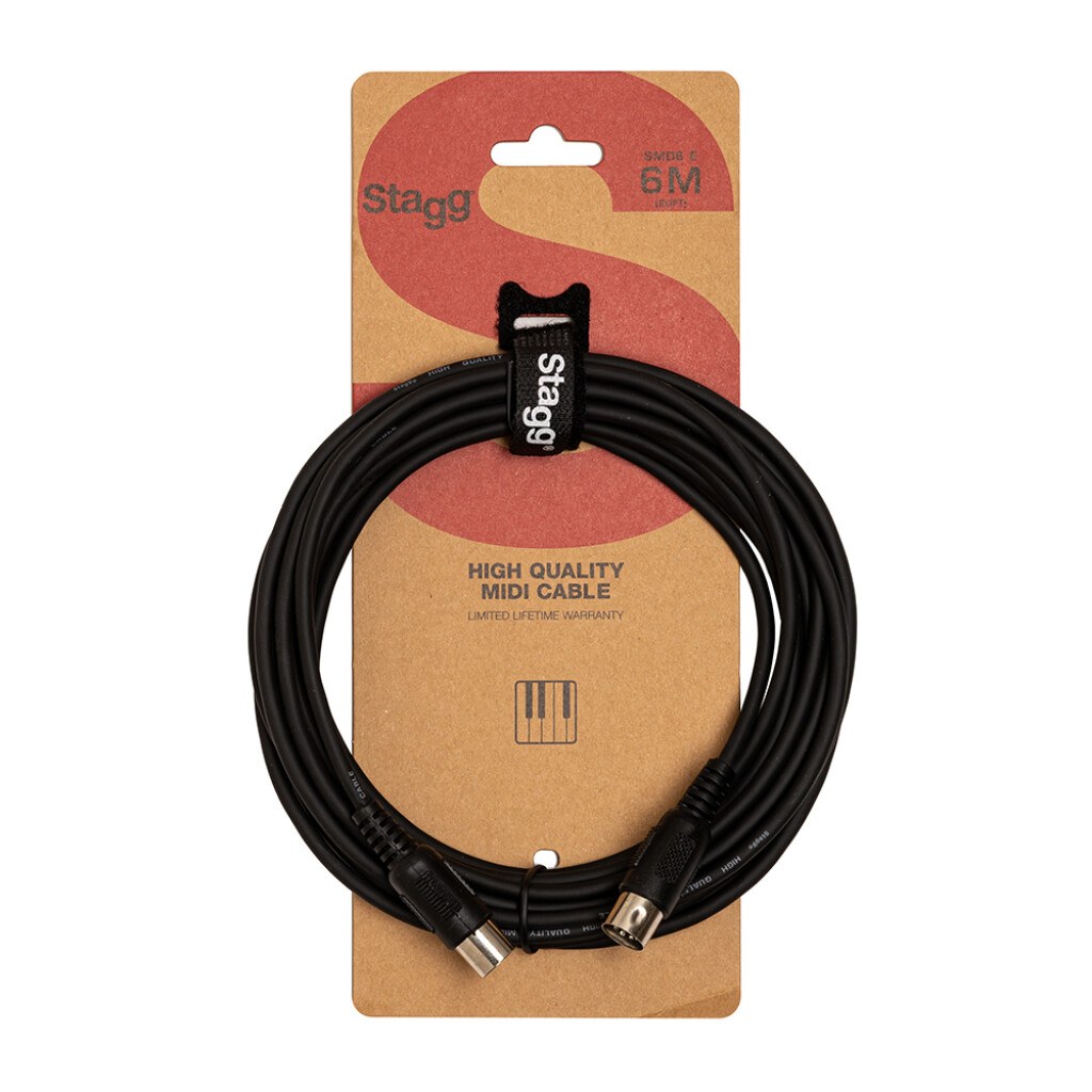 Stagg SMD6 E - kabel MIDI, 6 m, czarny