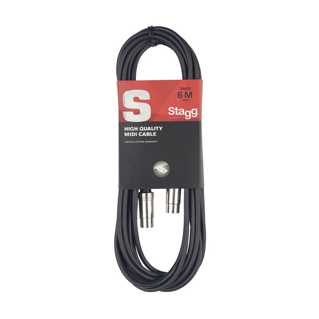 Stagg SMD3 - kabel MIDI DIN 5-pin, dwa wtyki męskie, 3 m