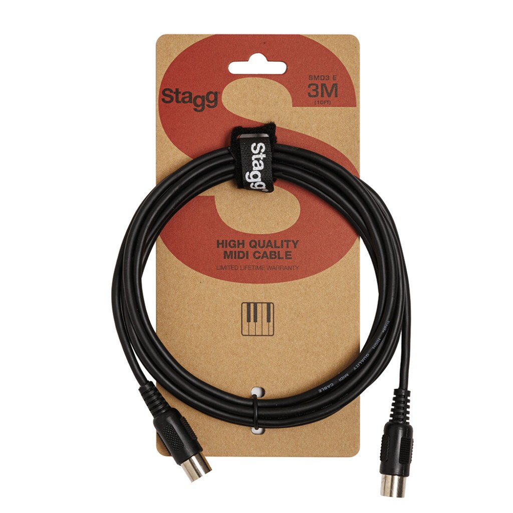 Stagg SMD3 E - kabel MIDI, 3 m, czarny