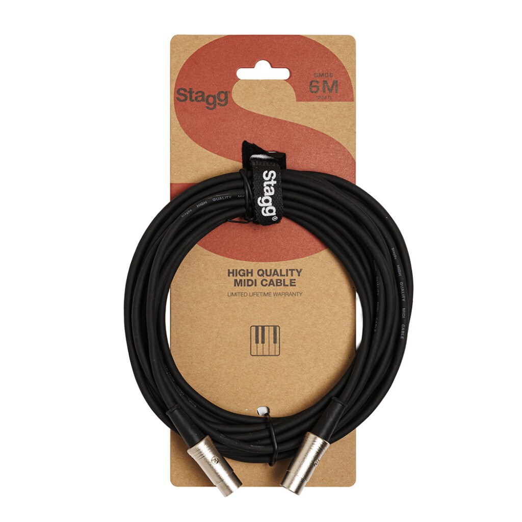 Stagg SMD6 - kabel MIDI DIN 5-pin, dwa wtyki męskie, 6 m