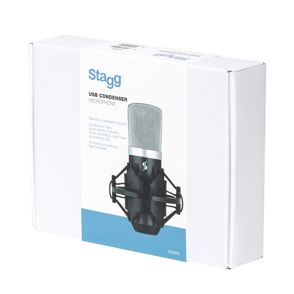 Stagg SUM40 - kardioidalny mikrofon pojemnościowy USB