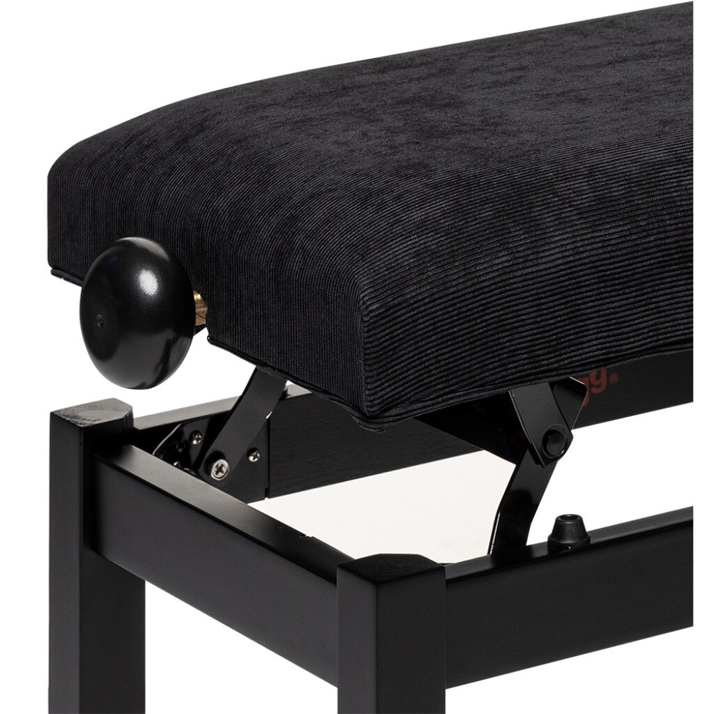 Stagg PB36 BKM VBK - regulowana ława do pianina, czarna, welur