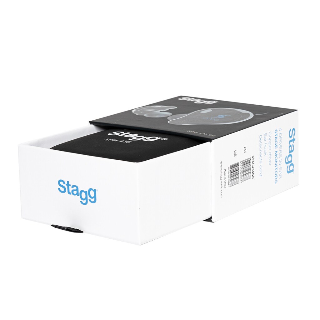 Stagg SPM-435 TR - hybrydowe słuchawki douszne, 4 przetworniki, przezroczyste