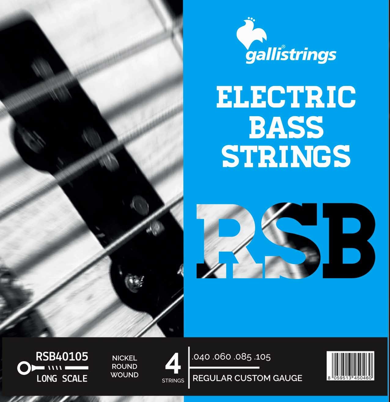 Galli RSB40105 Regular Custom - struny do gitary basowej, 4 struny .040-.105