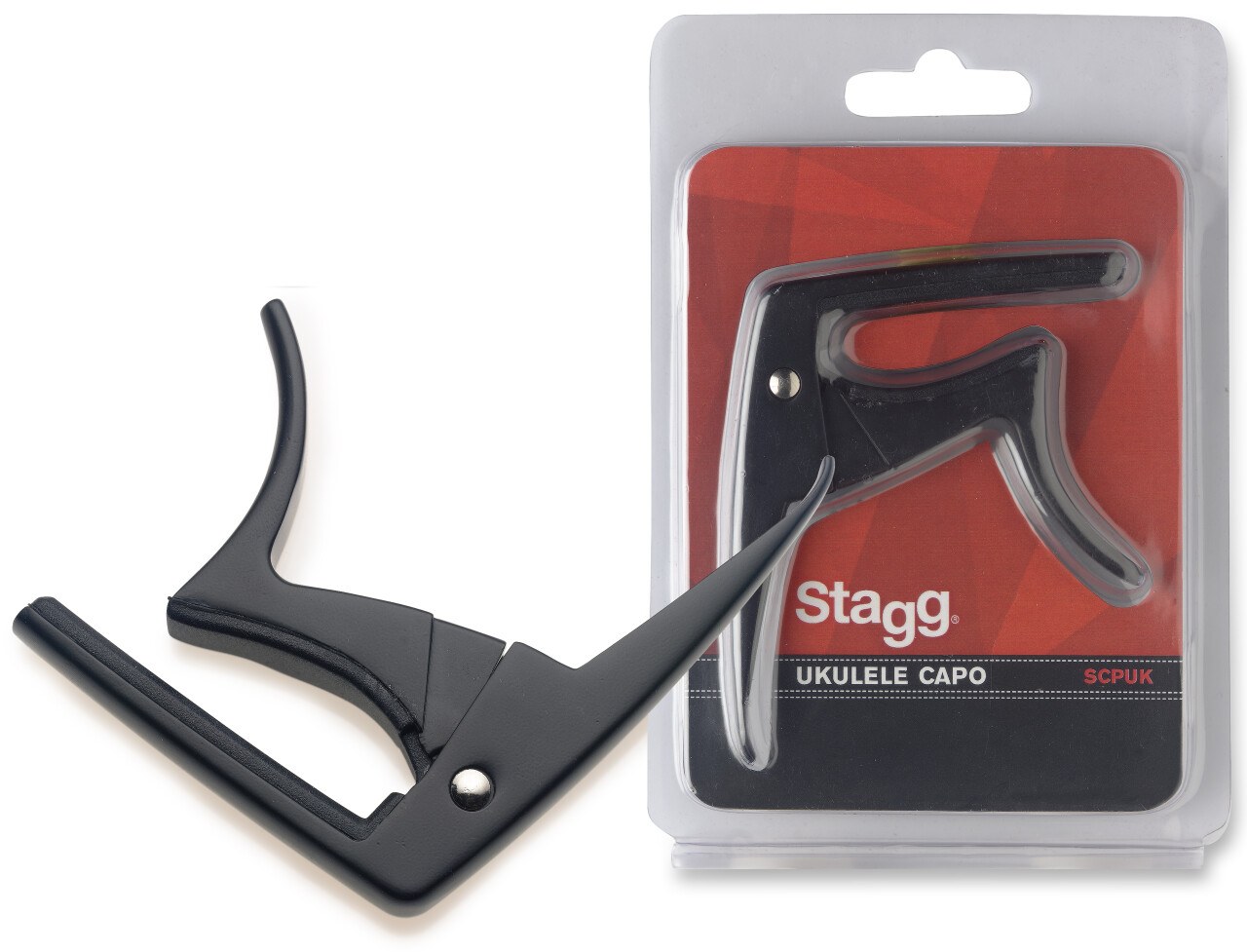 Stagg SCPUK BK - czarny kapodaster trigger do ukulele