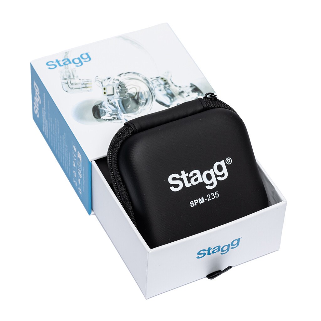 Stagg SPM-235 TR - słuchawki douszne do odsłuchu, 30 Ω, przezroczyste