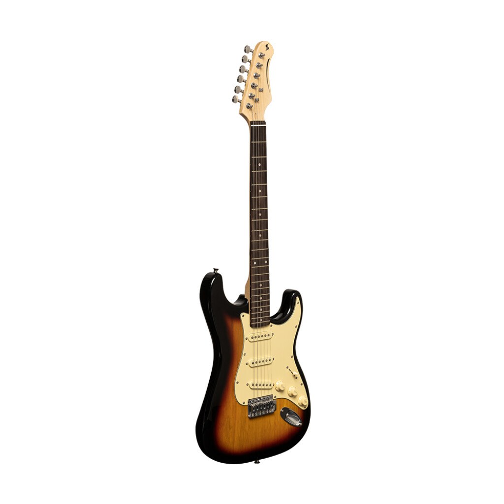Stagg SES-30 SNB - gitara elektryczna SSS, paulownia, 21 progów, sunburst