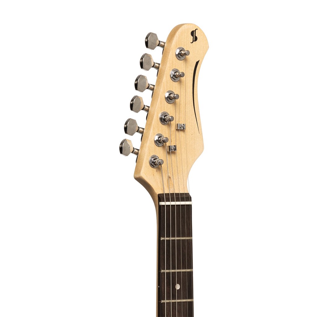 Stagg SES-30 SNB - gitara elektryczna SSS, paulownia, 21 progów, sunburst