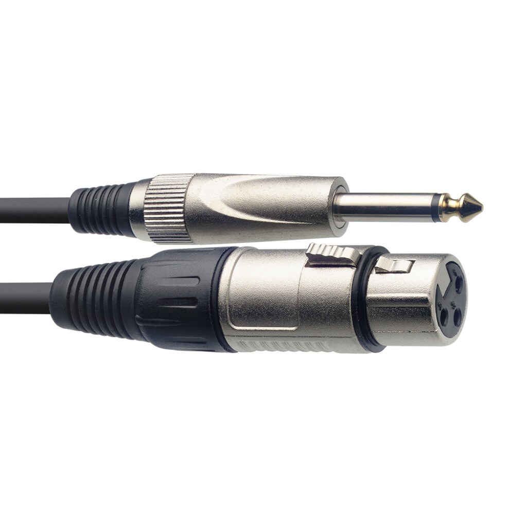 Stagg SMC1XP - kabel mikrofonowy XLR żeński / jack mono męski, 1 m