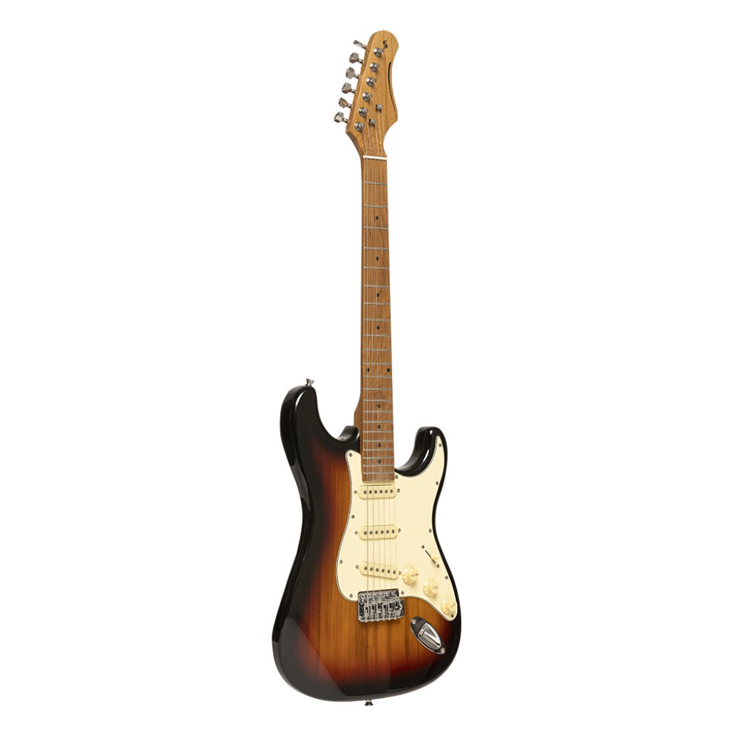 Stagg SES-55 SNB - gitara elektryczna w kolorze sunburst SSS, przetworniki Alnico