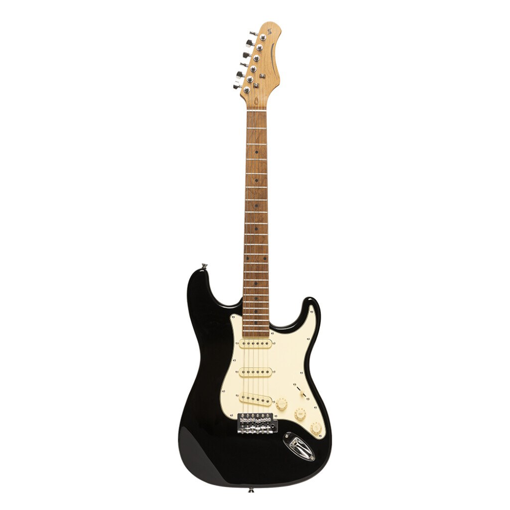 Stagg SES-55 BLK - czarna gitara elektryczna SSS, przetworniki Alnico
