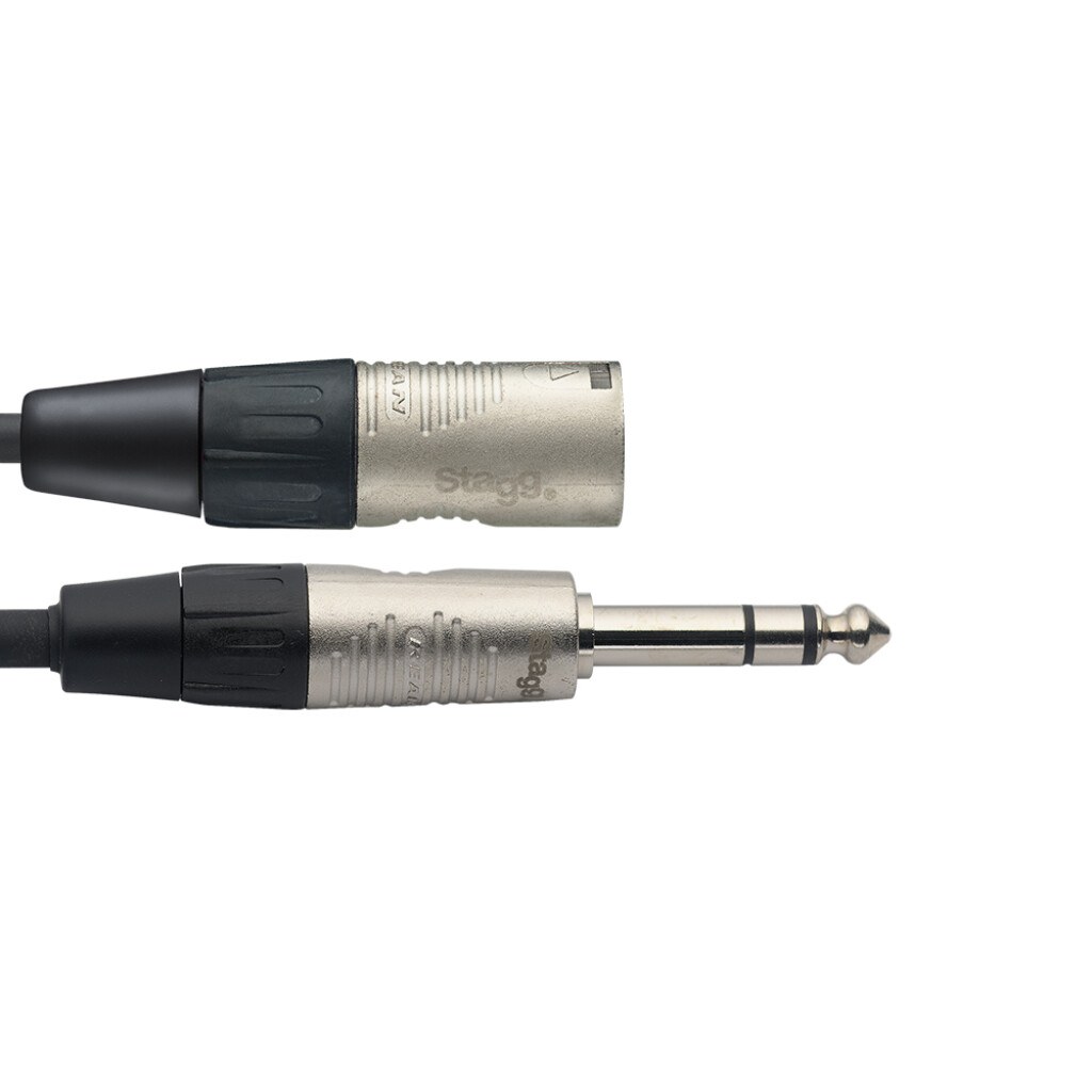 Stagg NAC10PSXMR - symetryczny kabel jack TRS - XLR męski REAN, 10 m