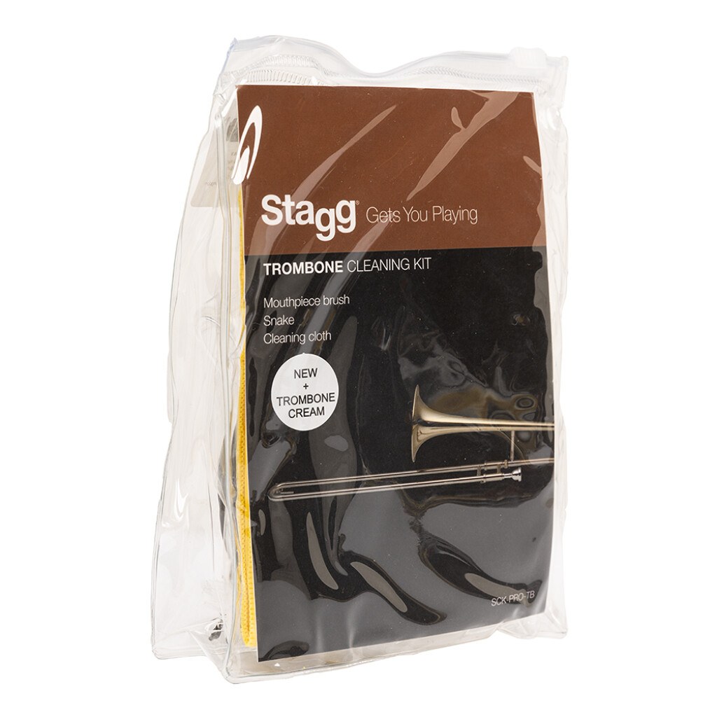 Stagg SCK-PRO-TB - zestaw do czyszczenia puzonu, krem, szczotki i ściereczka
