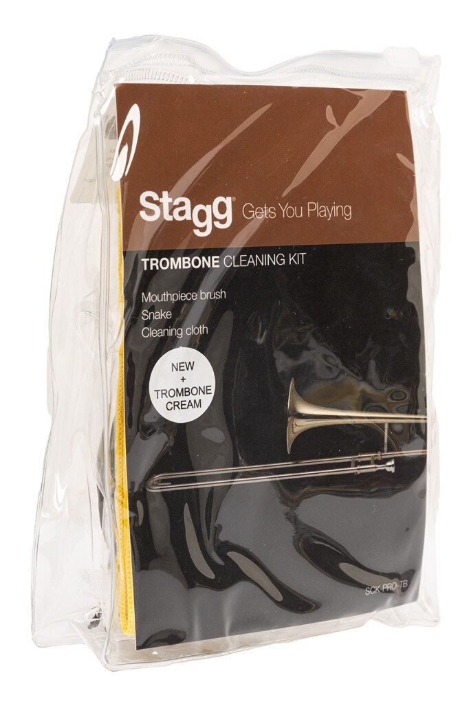 Stagg SCK-PRO-TB - zestaw do czyszczenia puzonu, krem, szczotki i ściereczka