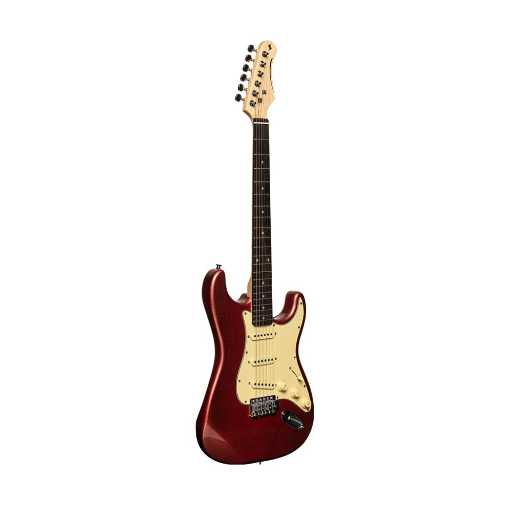 Stagg SES-30 CAR - gitara elektryczna SSS, paulownia, 21 progów, czerwona
