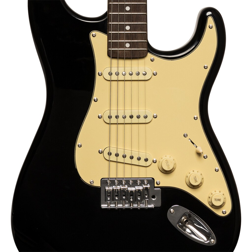 Stagg SES-30 BK - gitara elektryczna SSS, paulownia, 21 progów, czarna
