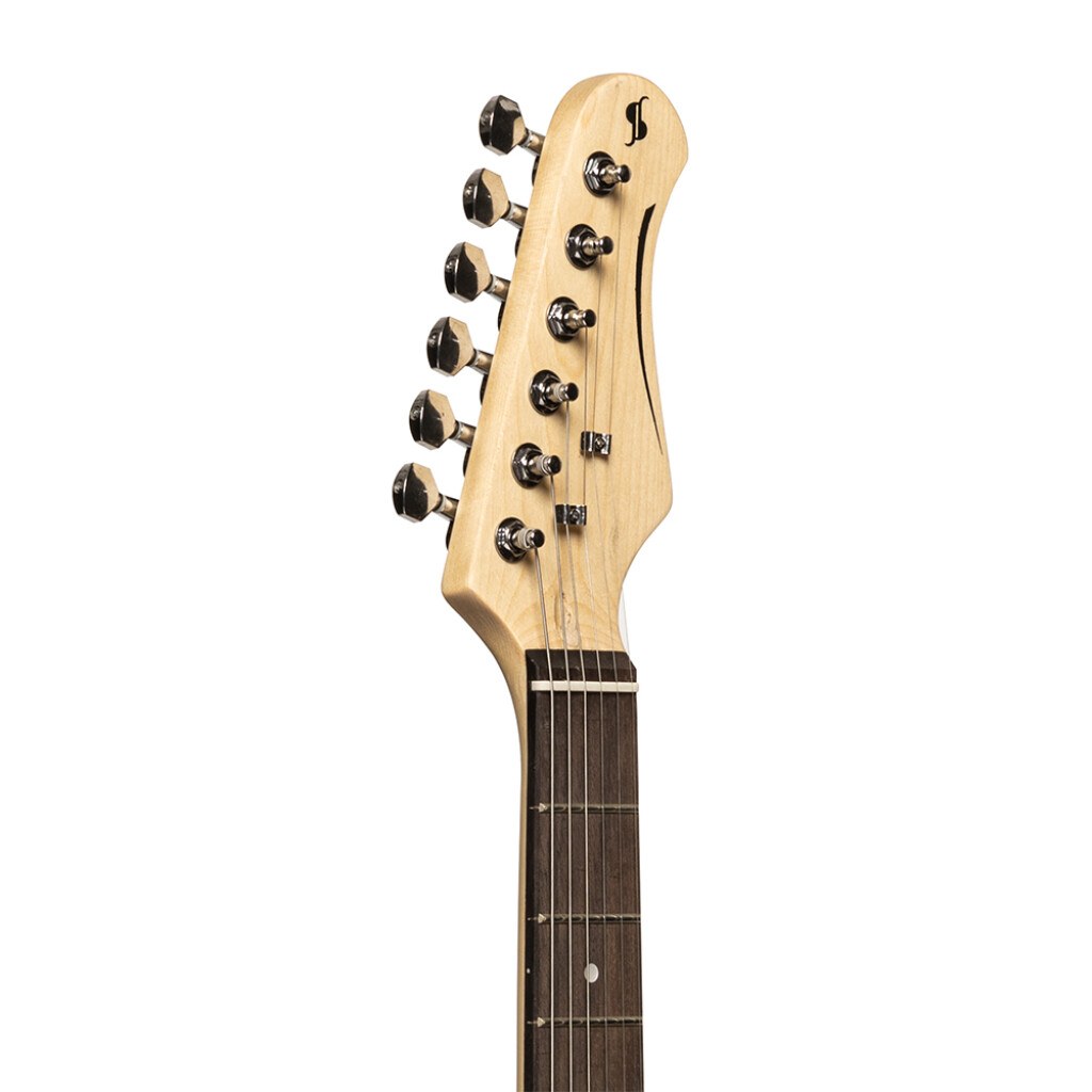 Stagg SES-30 BK - gitara elektryczna SSS, paulownia, 21 progów, czarna