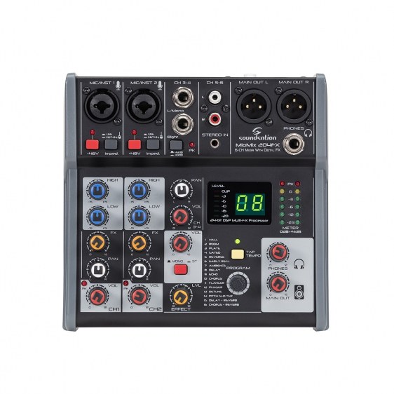 Soundsation MIOMIX 204FX - mikser audio 6-kanałowy