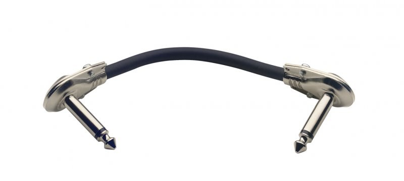 Stagg SPC010L FL - kabel patch mono jack 6,35 mm, dwa płaskie wtyki kątowe, 10 cm