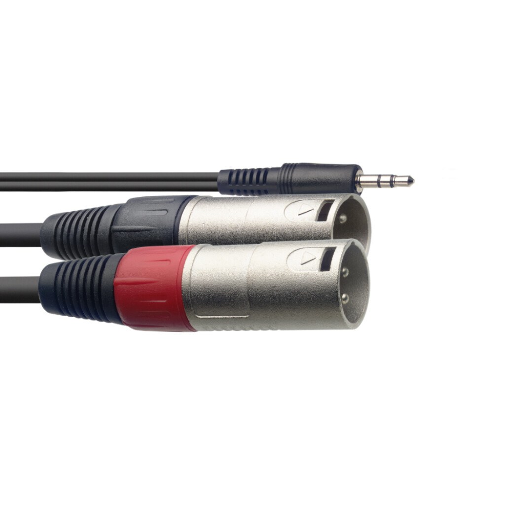 Stagg SYC1/MPSB2XM - kabel Y mini jack - 2 XLR męskie, 1 m