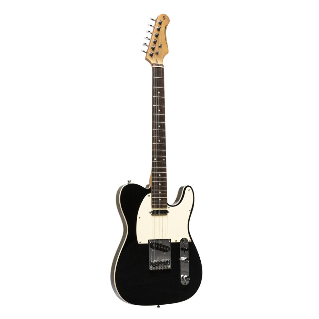 Stagg SET-STD BLK - czarna gitara elektryczna serii T, Alnico i push/pull