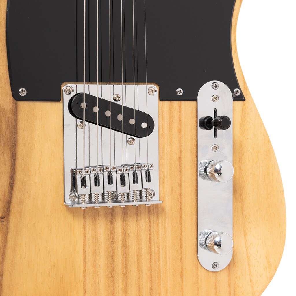 Stagg SET-STD NAT - gitara elektryczna T, AlNiCo, tryb szeregowy/równoległy