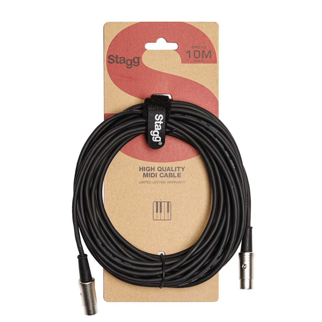 Stagg SMD10 - kabel MIDI DIN 5-pin, dwa wtyki męskie, 10 m