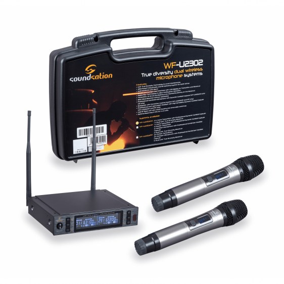 Soundsation WF-U2302HH - podwójny system UHF 630-660 MHz z dwoma mikrofonami do ręki