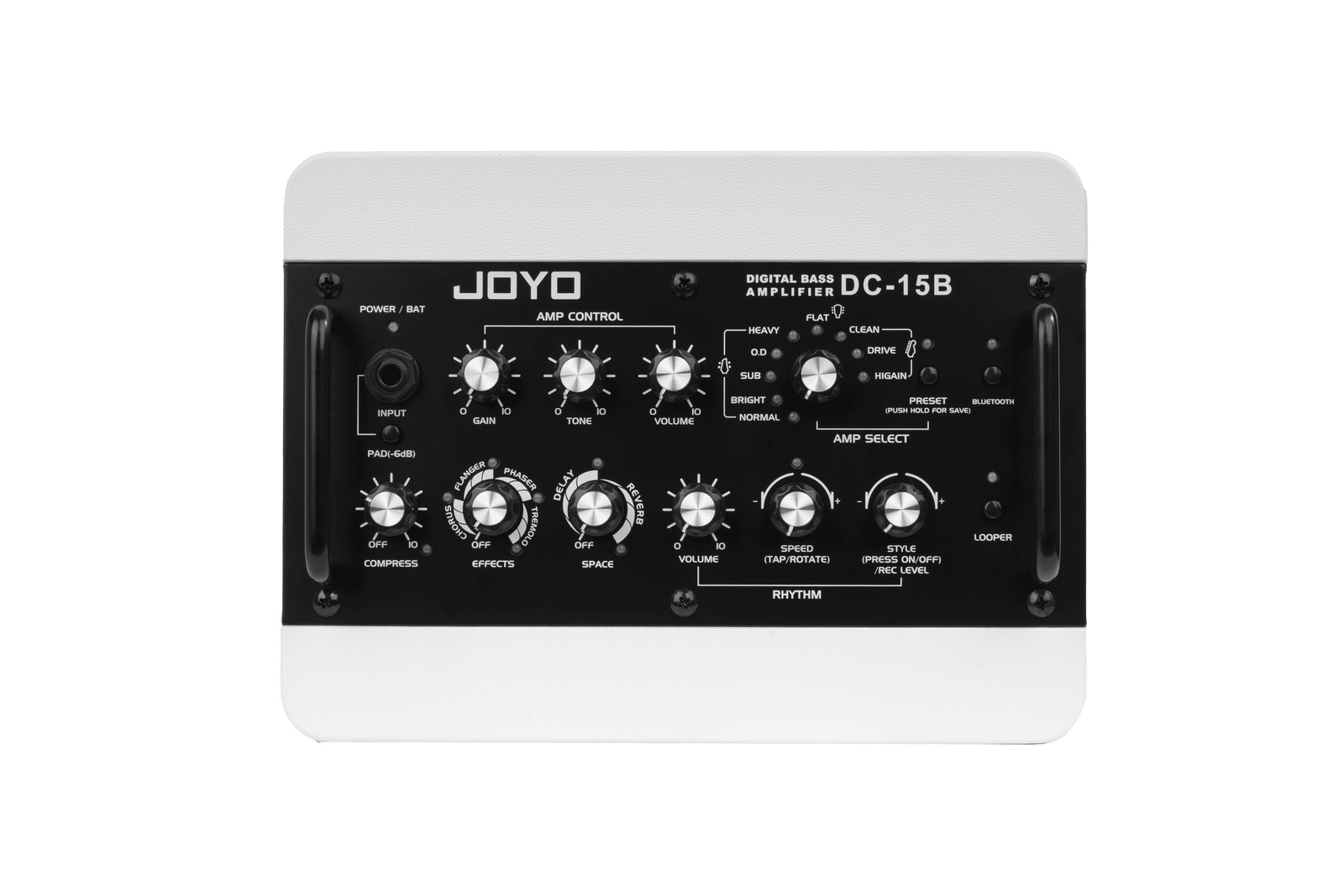 JOYO DC-15B - cyfrowe combo basowe 15 W z akumulatorem, Bluetooth 5.0 i looperem