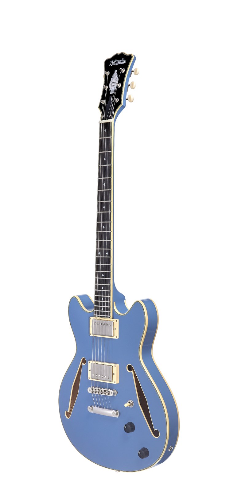 D'Angelico Excel Mini DC Tour Slate Blue - gitara elektryczna