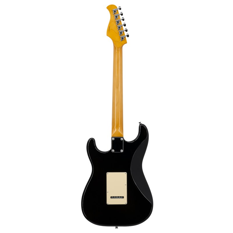 Prodipe ST93 Alder Trans Black - gitara elektryczna HSS Alnico V, olcha i klon płomienisty