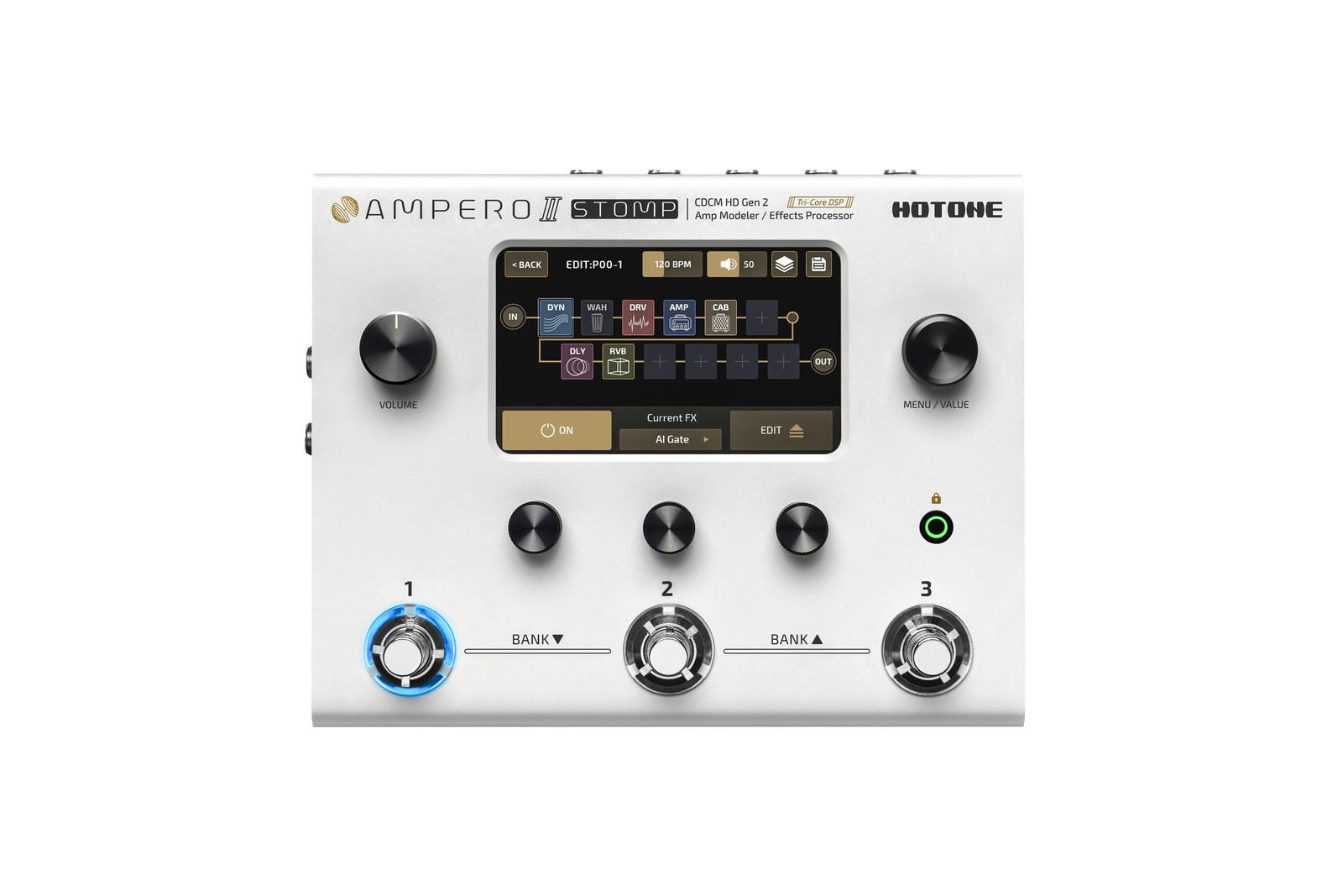Hotone Ampero II Stomp MP-300 - procesor efektów i modeler wzmacniaczy