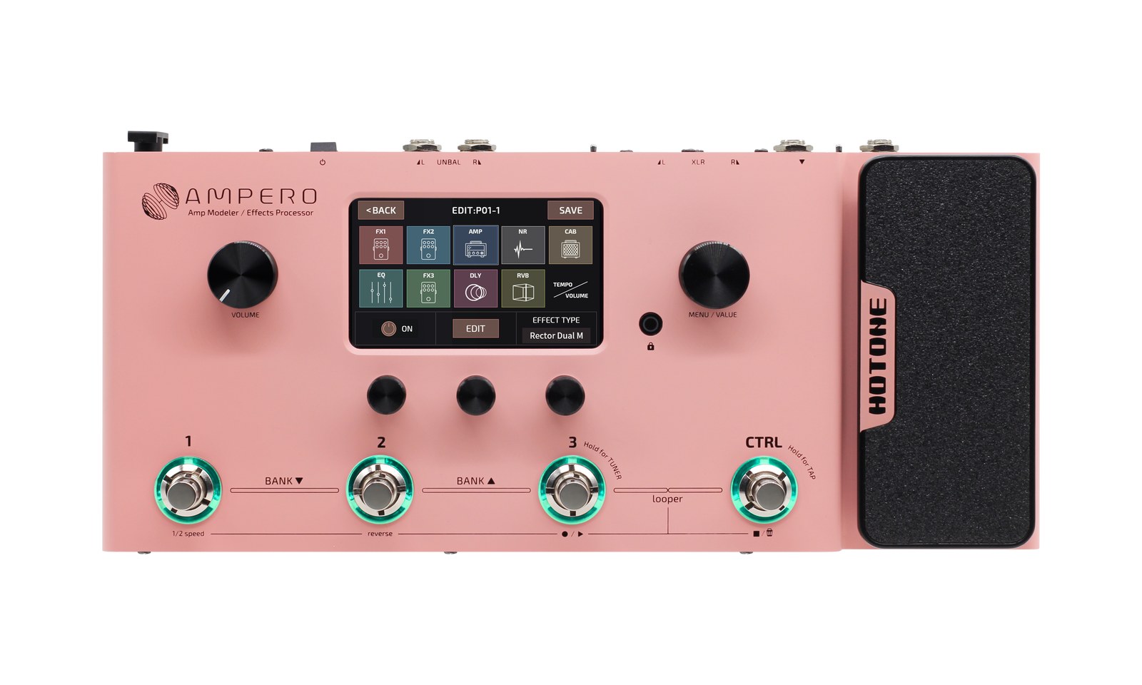 Hotone Ampero MP-100 Pink Limited Edition - multiefekt gitarowy