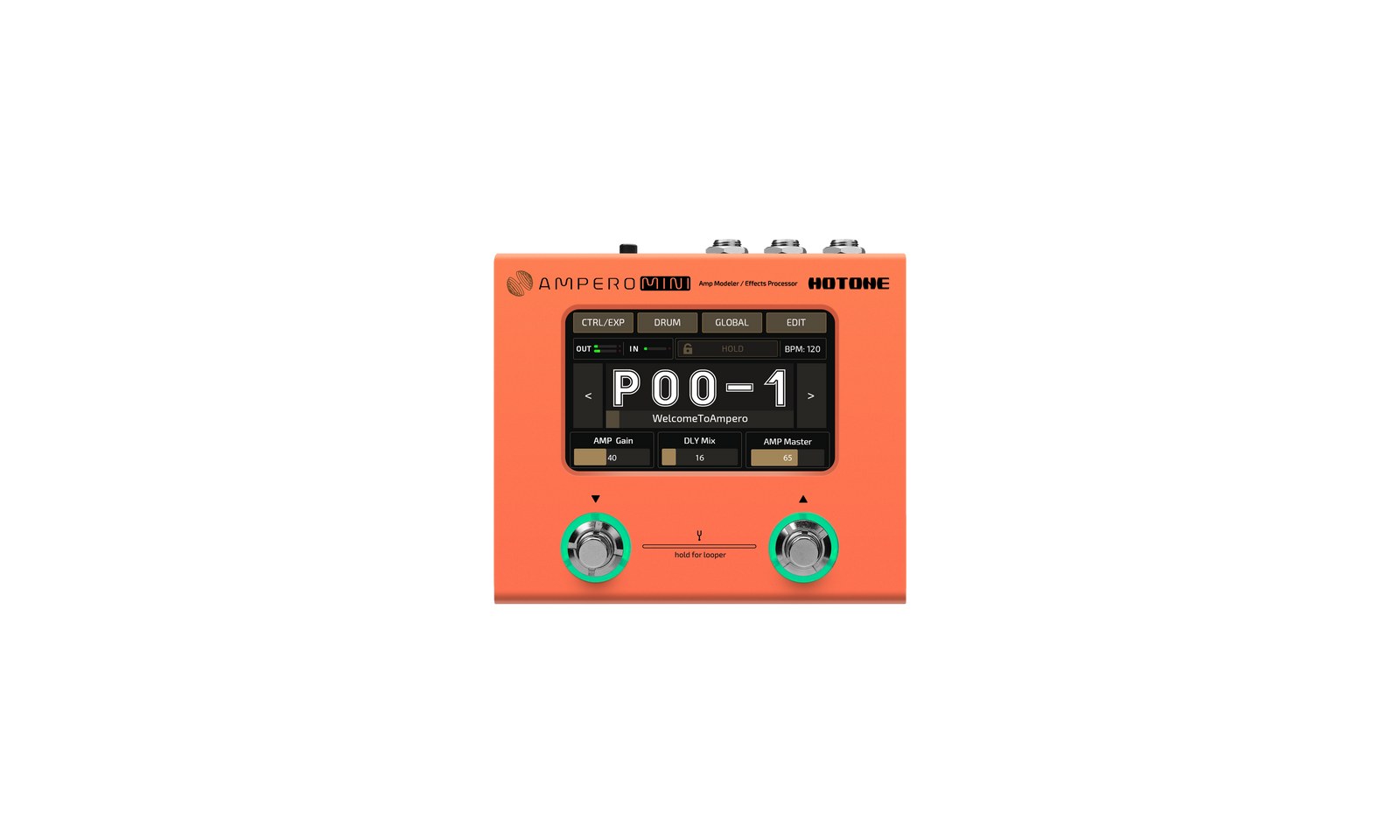 Hotone Ampero Mini MP-50OR Orange - multiefekt gitarowy i interfejs USB