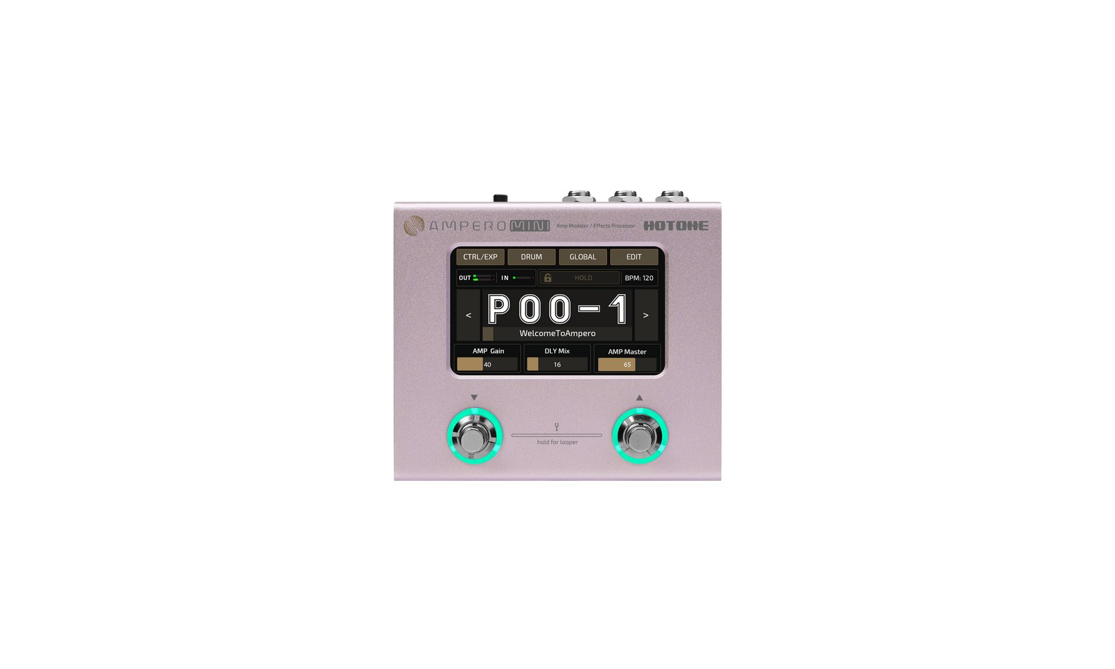 Hotone Ampero Mini MP-50PT Purple Taro - multiefekt gitarowy i interfejs USB