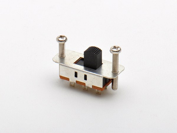 Göldo WDE16 - czarny przełącznik suwakowy do Jaguar/Jazzmaster, 2 pozycje, 6 pinów